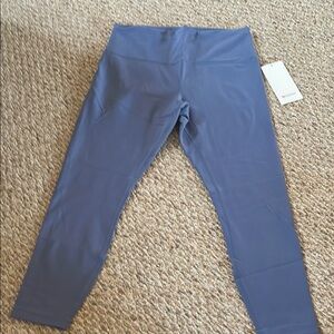 Blue High-Waisted Leggings